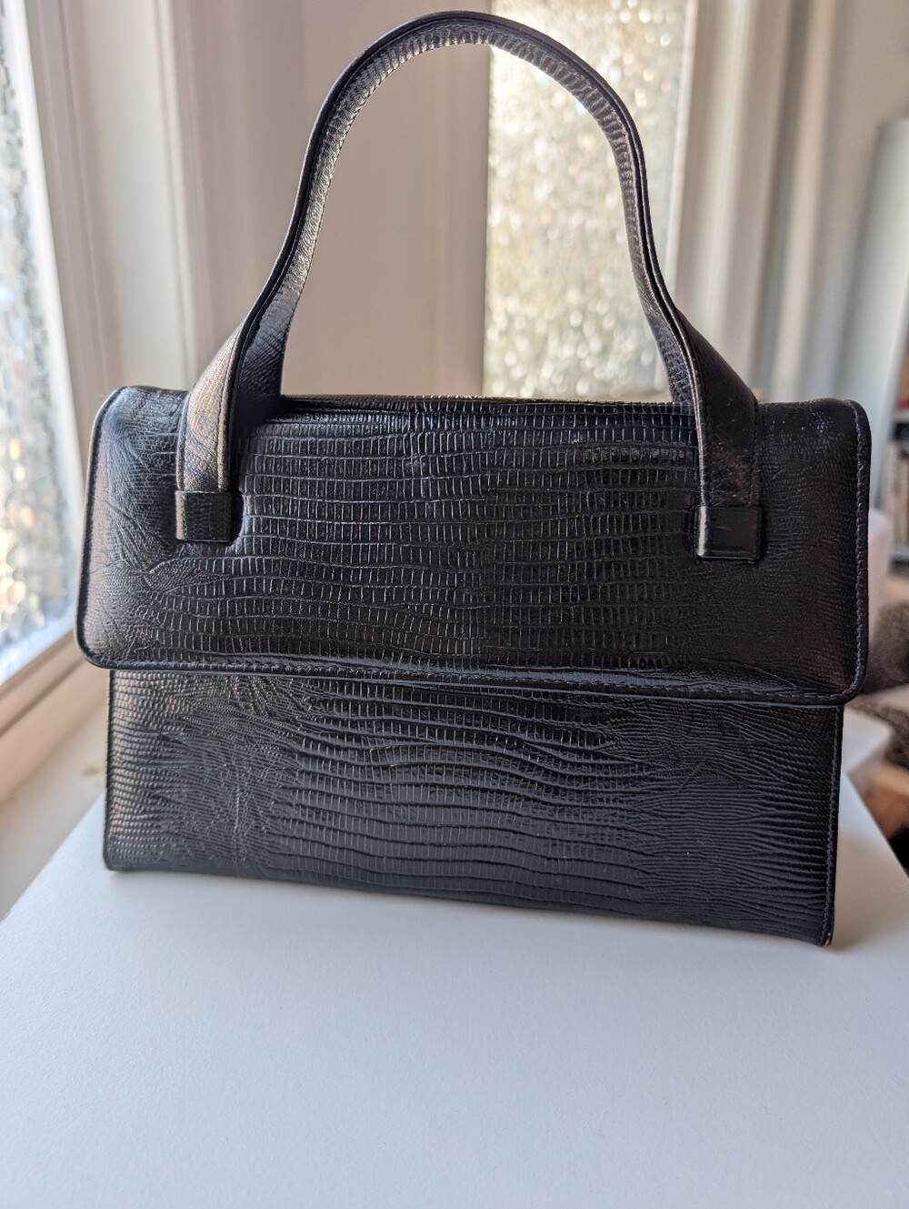 Vintage Black Snakeskin Purse